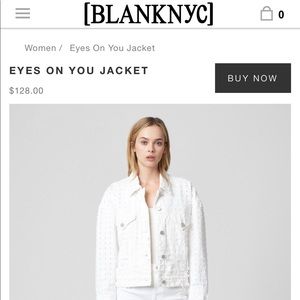 Blank NYC Punch line jacket in white